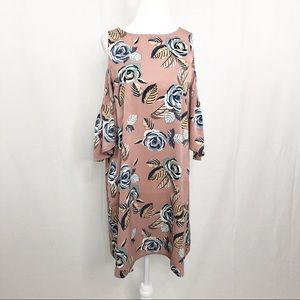 NEW Pink Owl Cold Shoulder Above Knee Dress, Size Medium